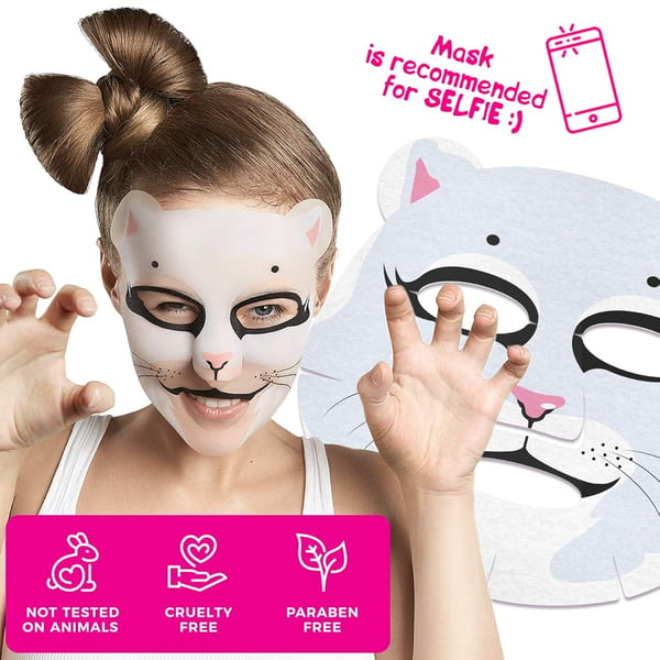 7DAYS Poklon set Maske za lice ANIMAL MASK – FUNNY PRETTY KITTY | VESNA