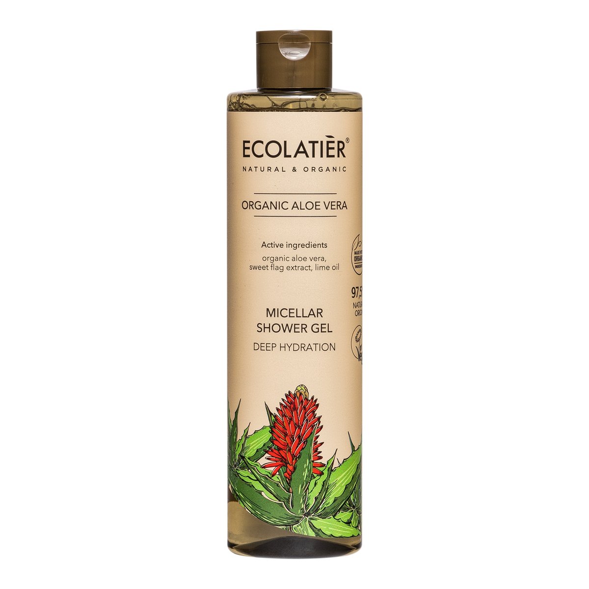 ECOLATIER Micelarni gel za tuširanje Organic Aloe Vera, 350 ml | VESNA.RS