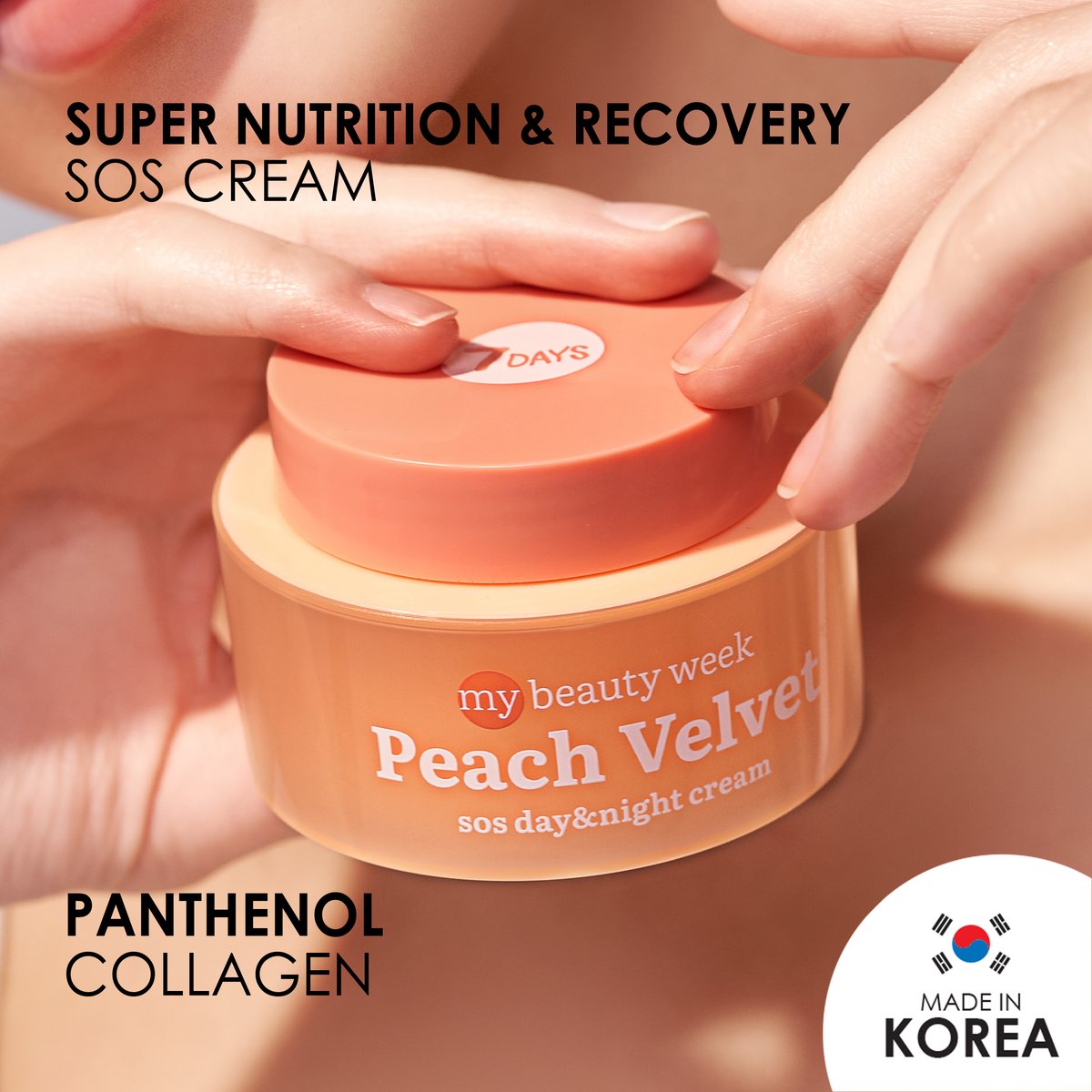 7DAYS SOS day & night cream PEACH VELVET | VESNA.RS