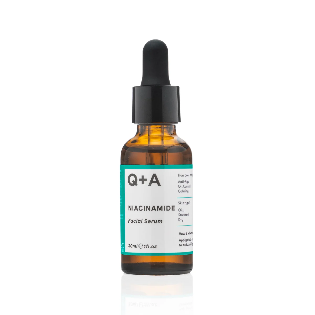 Q+A NIACINAMIDE Serum za lice za sužavanje proširenih pora, 30 ml | VESNA.RS