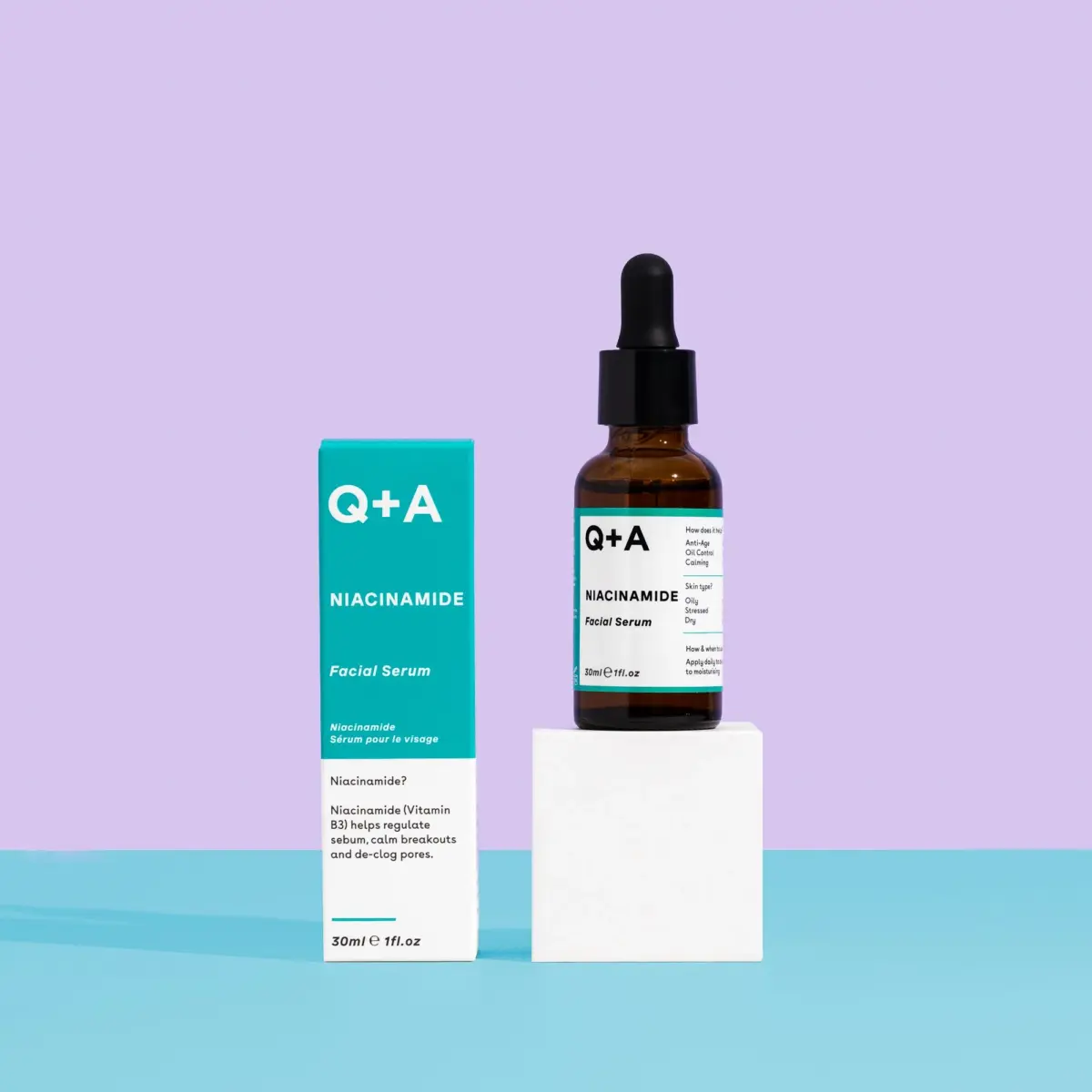Q+A NIACINAMIDE Serum za lice za sužavanje proširenih pora, 30 ml | VESNA.RS