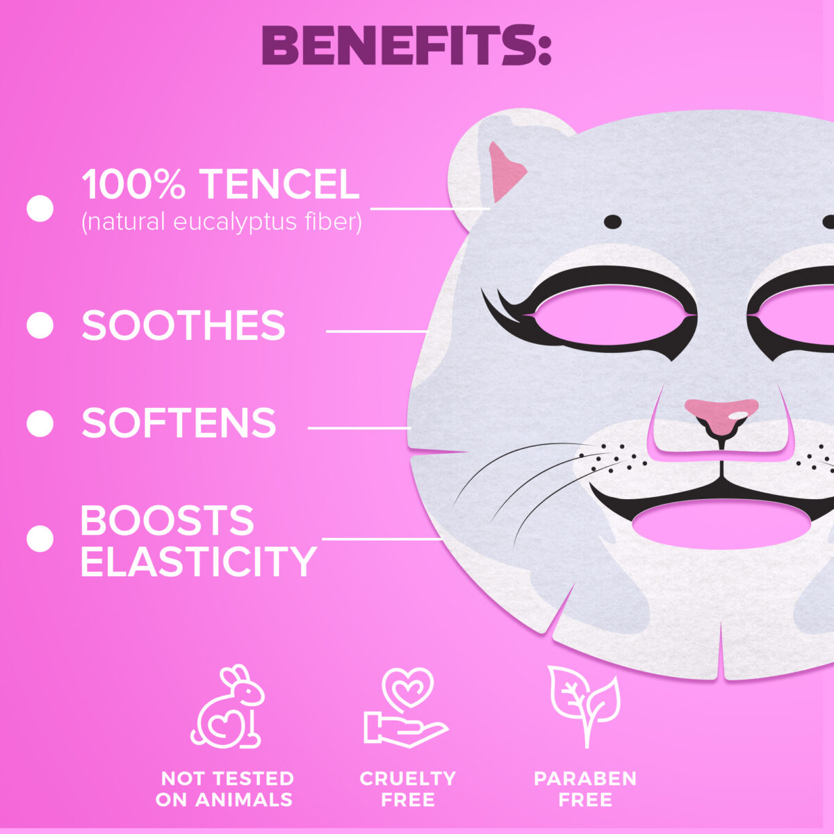 7DAYS PRETTY KITTY Sheet maska za lice koja uklanja znakove umora sa sokom Maline i Lavandom | VESNA.RS