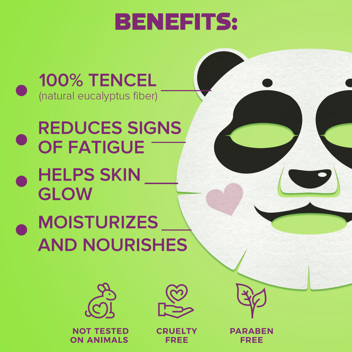 7DAYS SWEET PANDA Sheet maska za lice koja ujednačava ton sa ekstratom Bambusa i Sojinim uljem | VESNA.RS