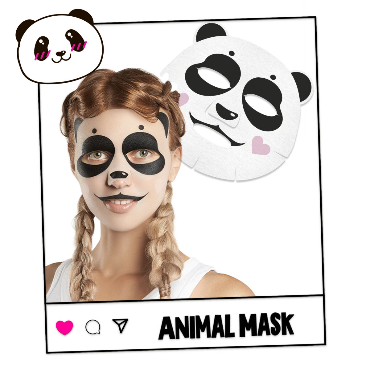 7DAYS SWEET PANDA Sheet maska za lice koja ujednačava ton sa ekstratom Bambusa i Sojinim uljem | VESNA.RS