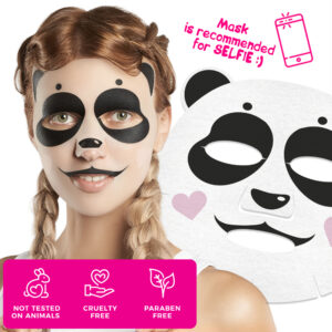 7DAYS SWEET PANDA Sheet maska za lice koja ujednačava ton sa ekstratom Bambusa i Sojinim uljem | VESNA