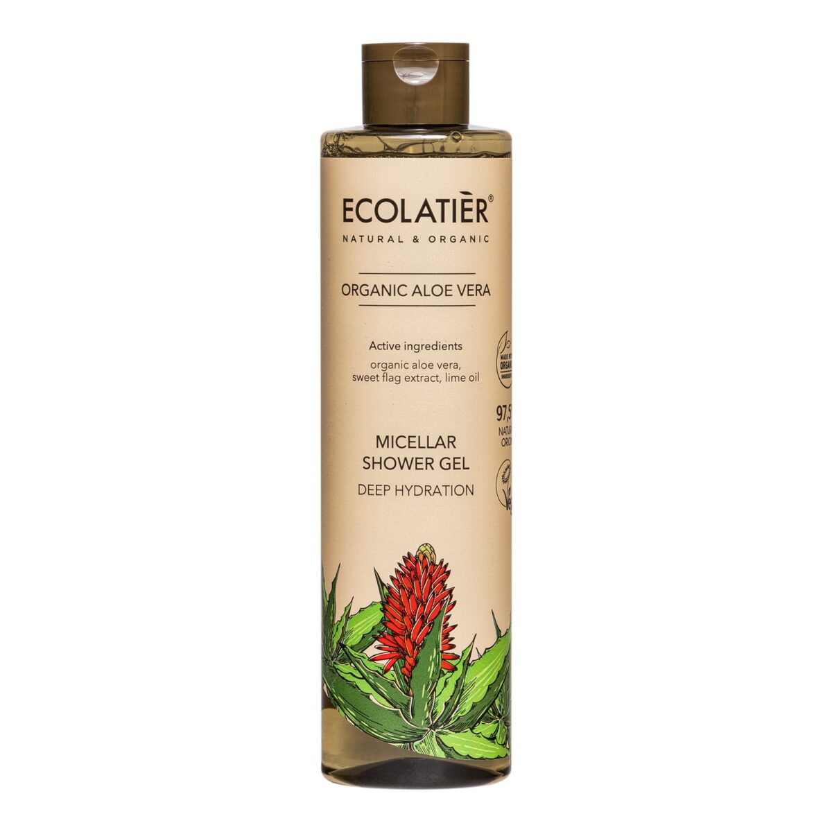 ECOLATIER Micelarni gel za tuširanje Organic Aloe Vera, 350 ml | VESNA.RS