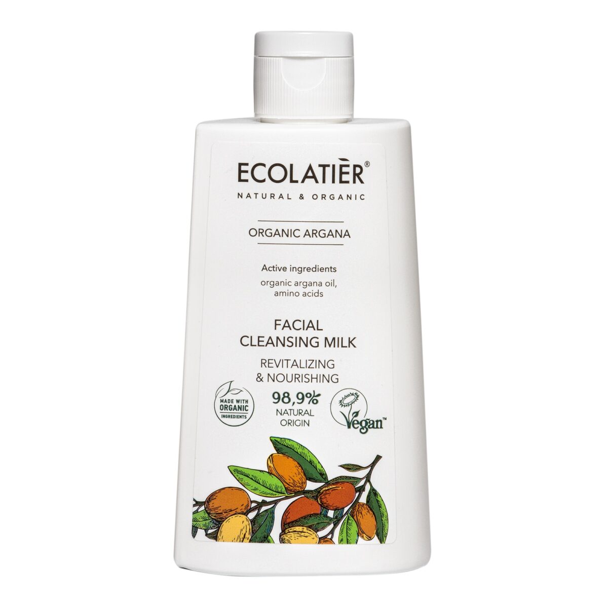 ECOLATIER Mleko za čišćenje lica Organic Argana, 250 ml | VESNA.RS