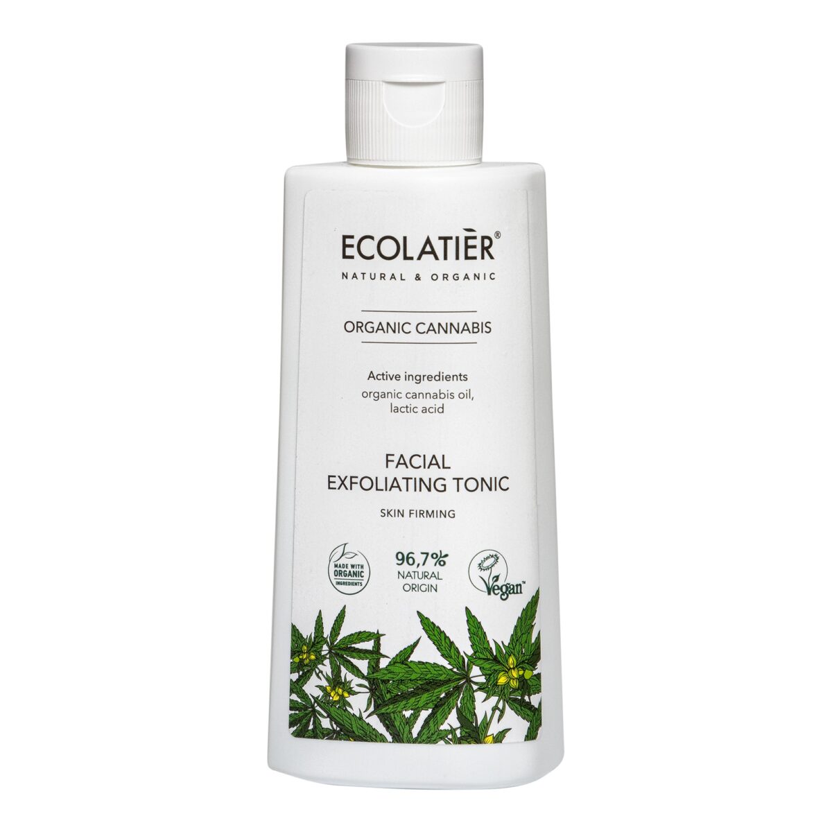 ECOLATIER Tonik eksfoliant za lice Organic Cannabis, 150 ml | VESNA.RS