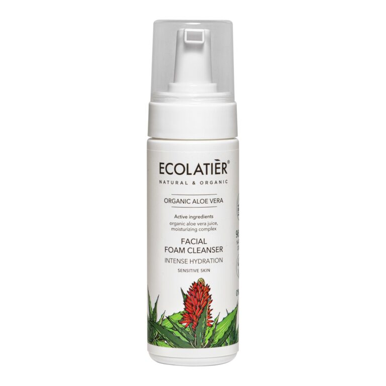 ECOLATIER Pena za čišćenje lica Organic Aloe Vera, 150 ml | VESNA.RS