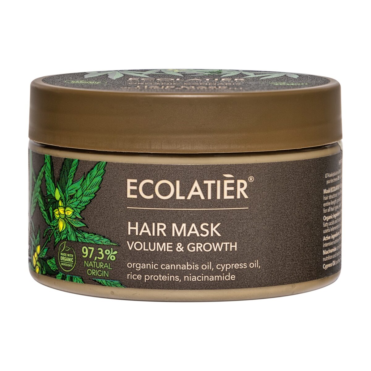 ECOLATIER Maska za kosu Organic Cannabis, 250 ml | VESNA.RS