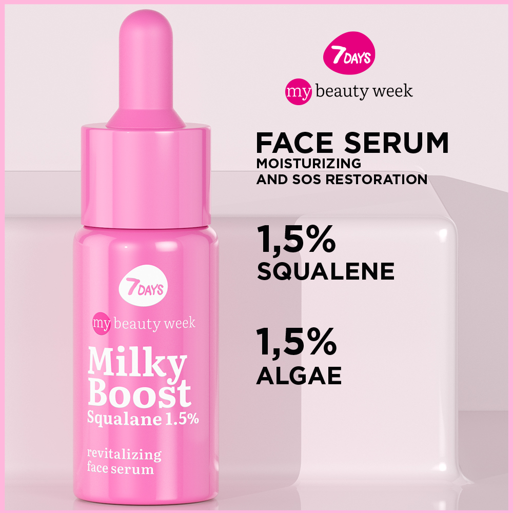 7DAYS Revitalizujući serum za lice MILKY BOOST SQUALANE 1,5% | VESNA.RS