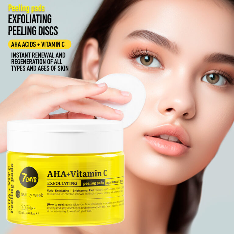 7DAYS MY BEAUTY WEEK Jastučići za eksfolijaciju lica, AHA+VITAMIN C, 50 kom | VESNA.RS