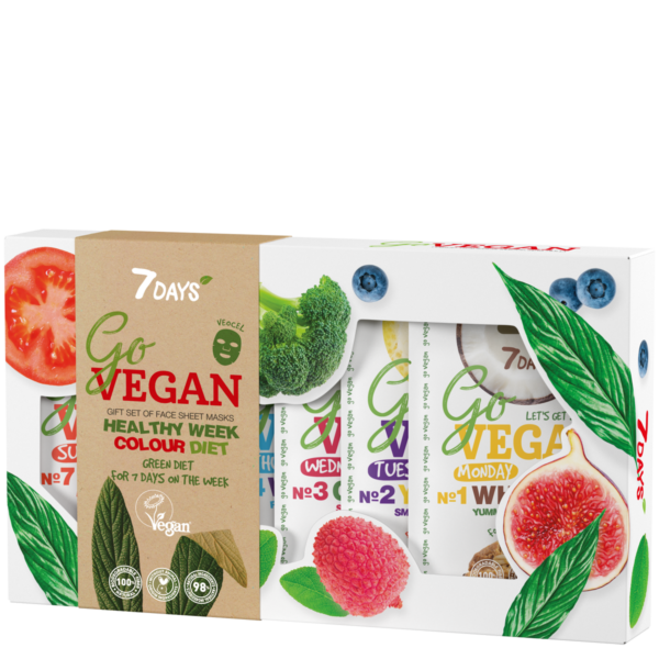 7DAYS Poklon set HEALTHY WEEK COLOR DIET GO VEGAN – 7 maski za lice | VESNA