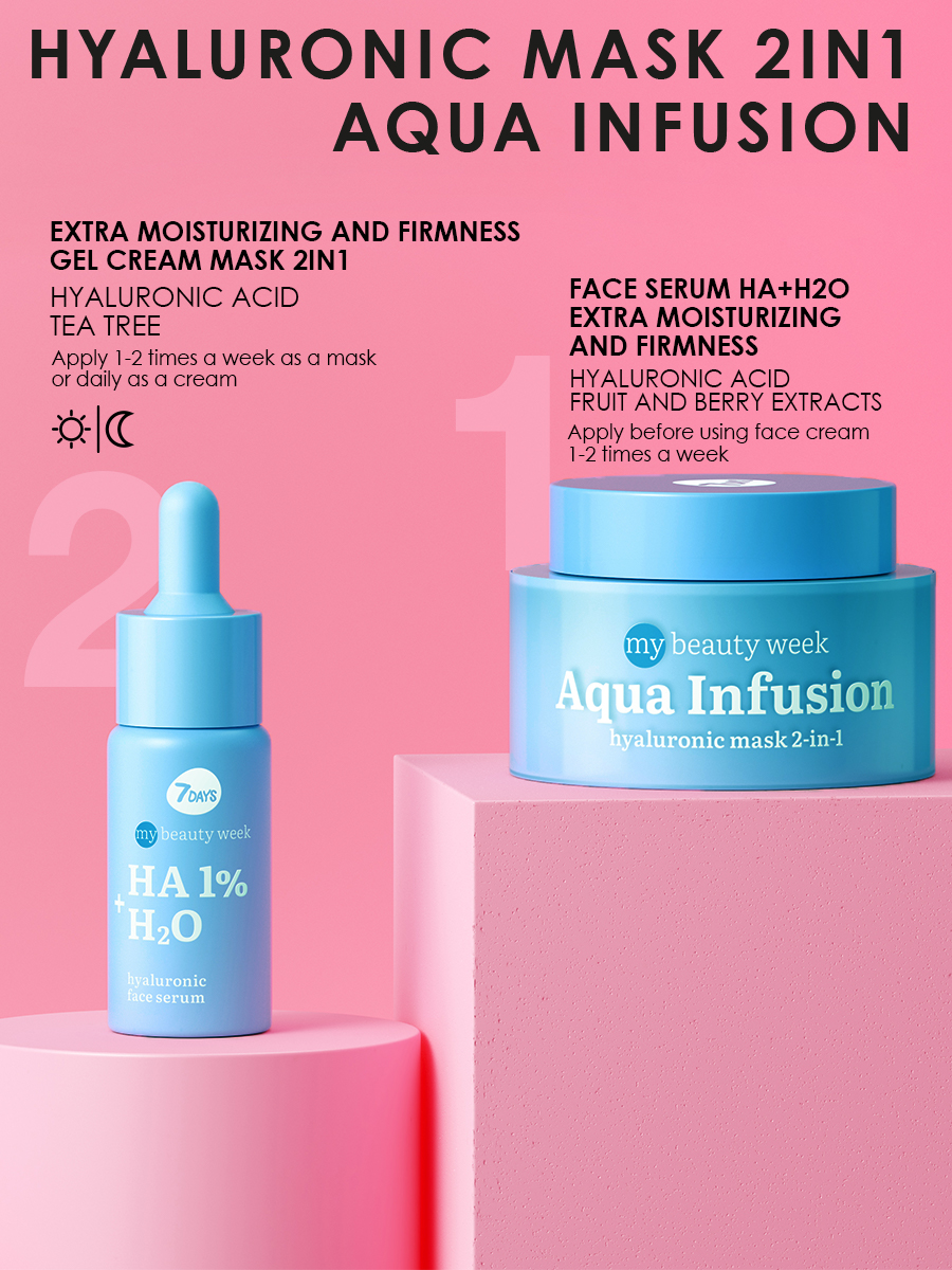 7DAYS MY BEAUTY WEEK HA 1%+H2O Hijaluronski serum za lice, 20 ml | VESNA.RS