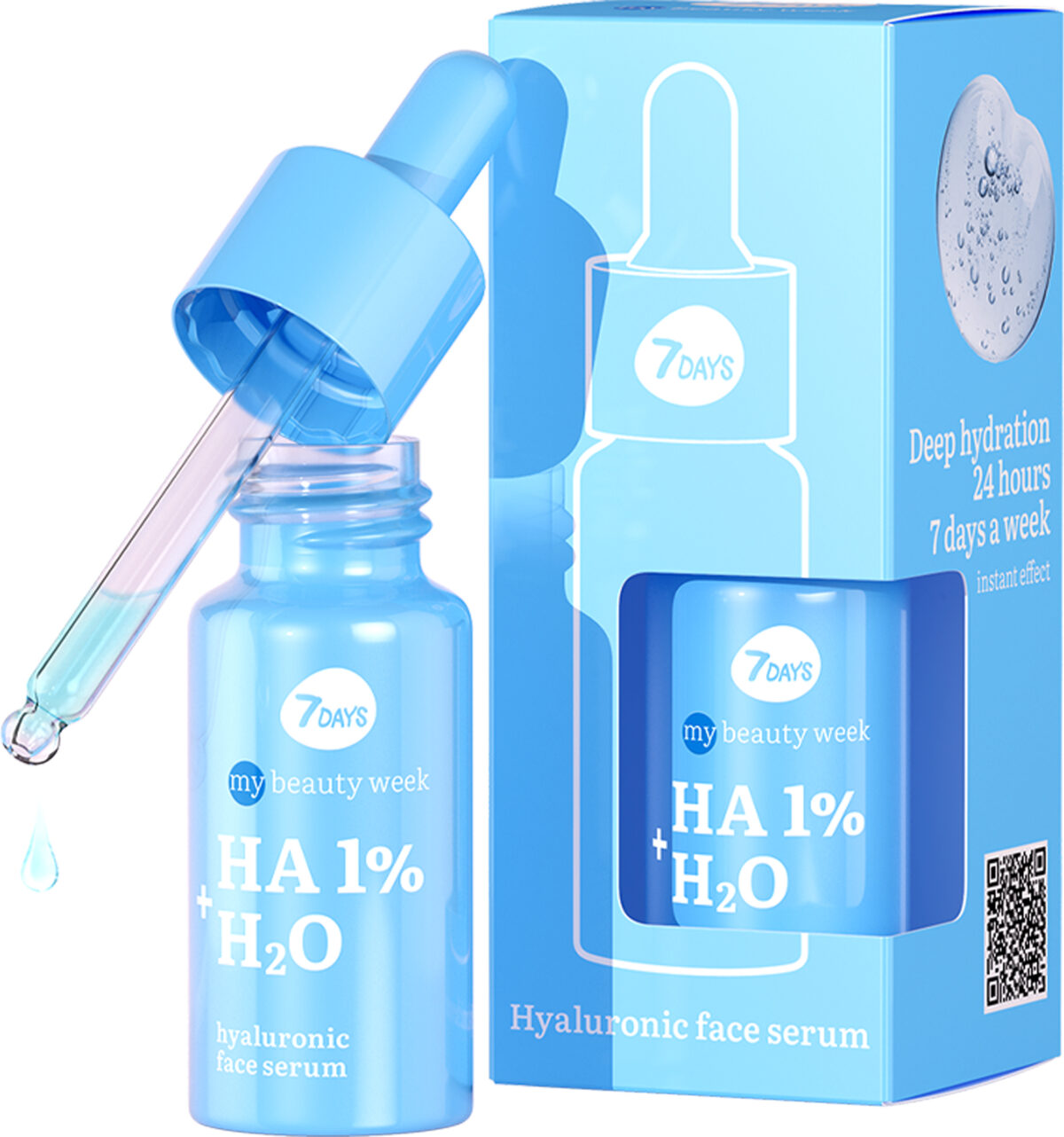 7DAYS MY BEAUTY WEEK HA 1%+H2O Hijaluronski serum za lice, 20 ml | VESNA.RS