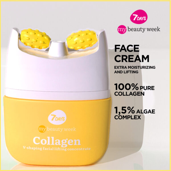 7DAYS MY BEAUTY WEEK COLLAGEN Serum za vrat i dekolte sa masažerom Collagen 1% + Lanablue 0,5%, 80 ml | VESNA