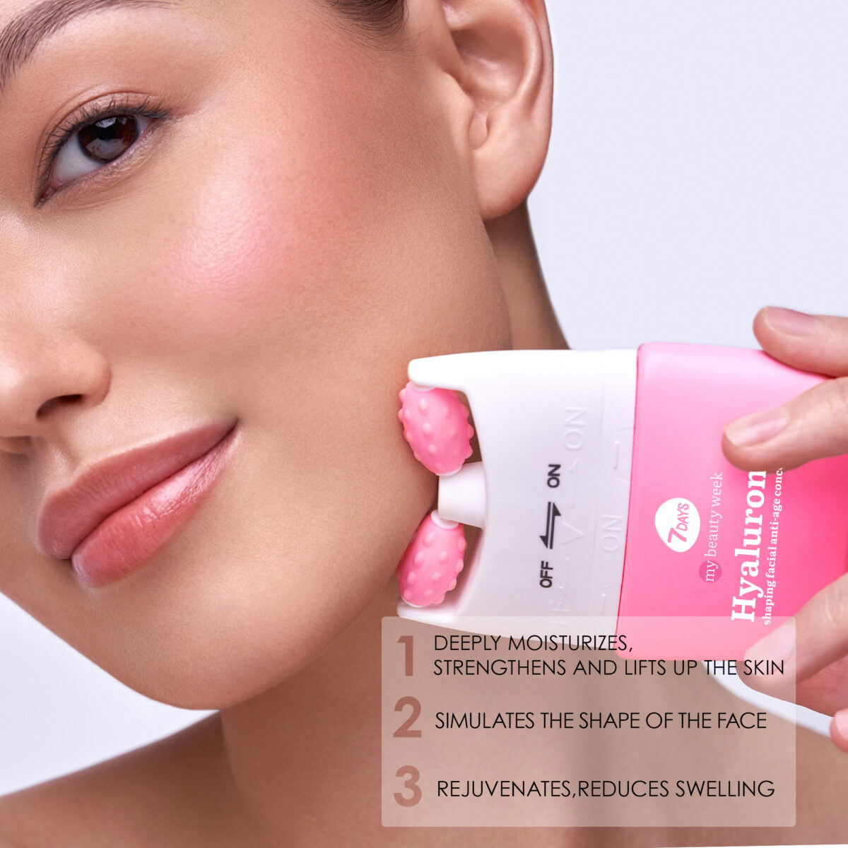 7DAYS MY BEAUTY WEEK HYALURONIC Serum za lice, vrat i dekolte anti-age moisturizing concentrate Hyaluronic acid 1% + B3 O,5%, 80 ml | VESNA.RS
