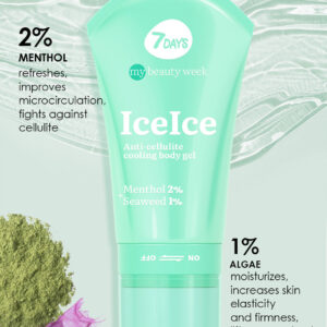 7DAYS MY BEAUTY WEEK IceIce Anti-celulit gel za telo sa efektom hlađenja Menthol 2% + Seaweed 1%, 130 ml | VESNA