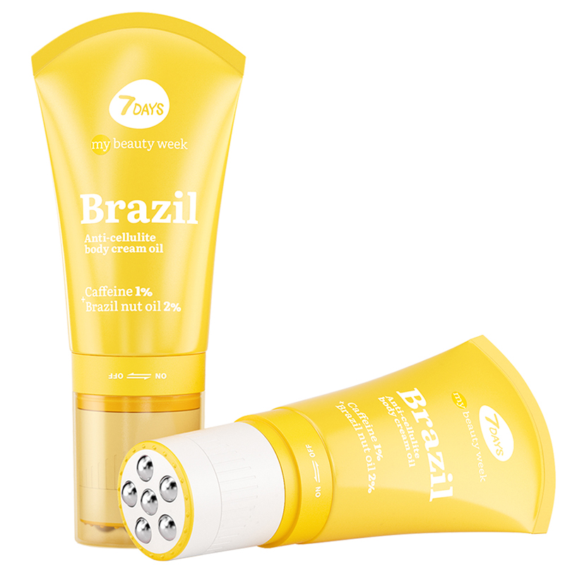 7DAYS MY BEAUTY WEEK BRAZIL Anti-celulit masažer-krema za telo oil Caffeine 1%+ Brazil nut oil 2%, 130 ml | VESNA.RS