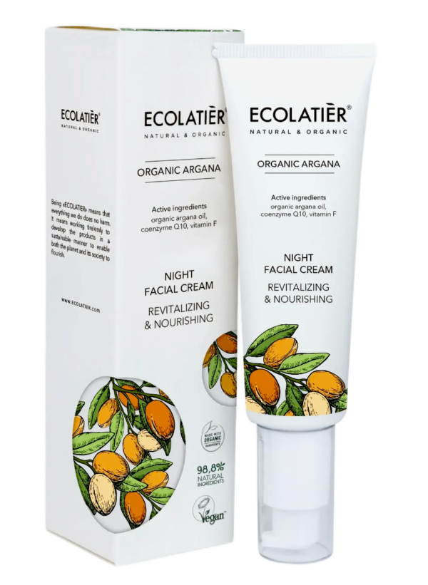 ECOLATIER Noćna krema za lice Organic Argana, 50 ml | VESNA