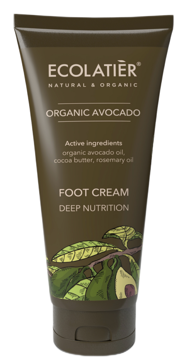 ECOLATIER Krema za noge Organic Avocado, 100 ml | VESNA