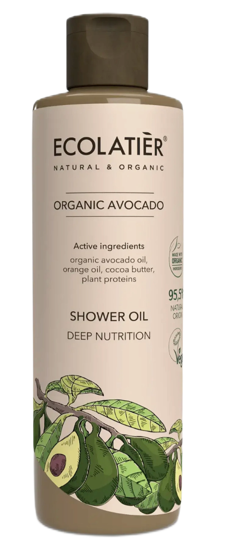 ECOLATIER Ulje za tuširanje Organic Avocado, 250 ml | VESNA