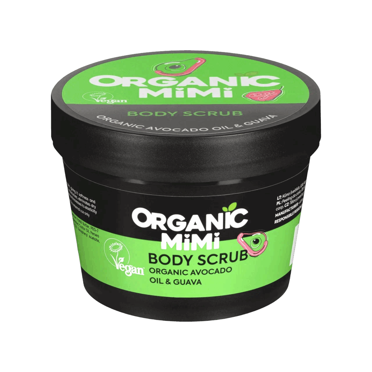 Organic Mimi Piling za telo Avokado & Guava, 120 g | VESNA.RS