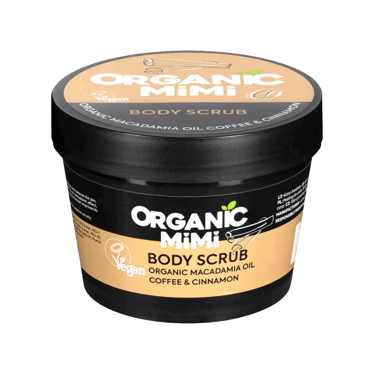 Organic Mimi Piling za telo Kafa & Cimet, 120 g | VESNA.RS