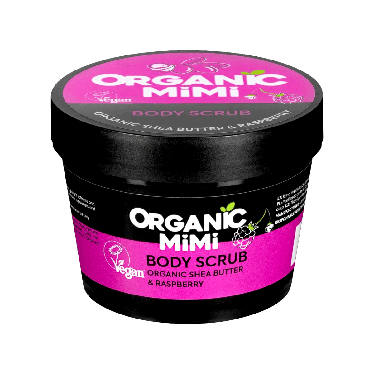 Organic Mimi Piling za telo Ši & Malina, 120 g | VESNA.RS