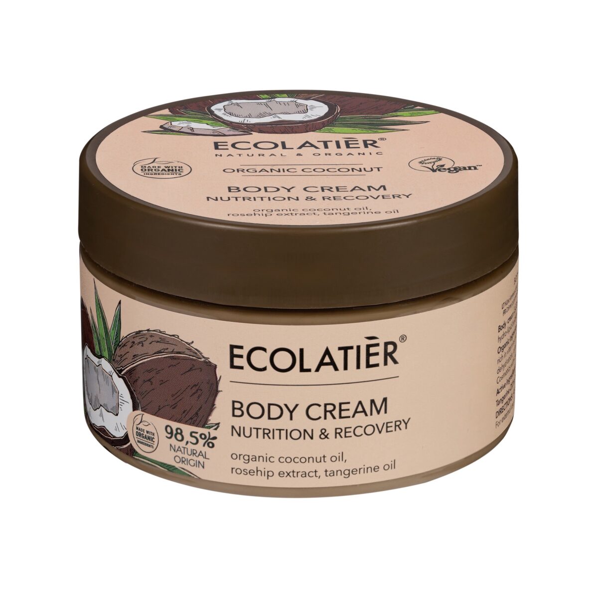ECOLATIER Krema za telo Organic Coconut, 250 ml | VESNA.RS