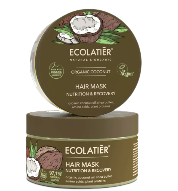 ECOLATIER Maska za kosu Organic Coconut, 250 ml | VESNA