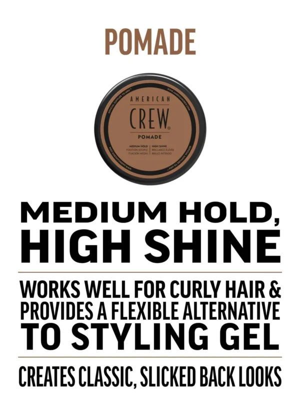 American Crew Pomada za oblikovanje kose, srednje držanje i srednji sjaj Pomade, 85 g | VESNA