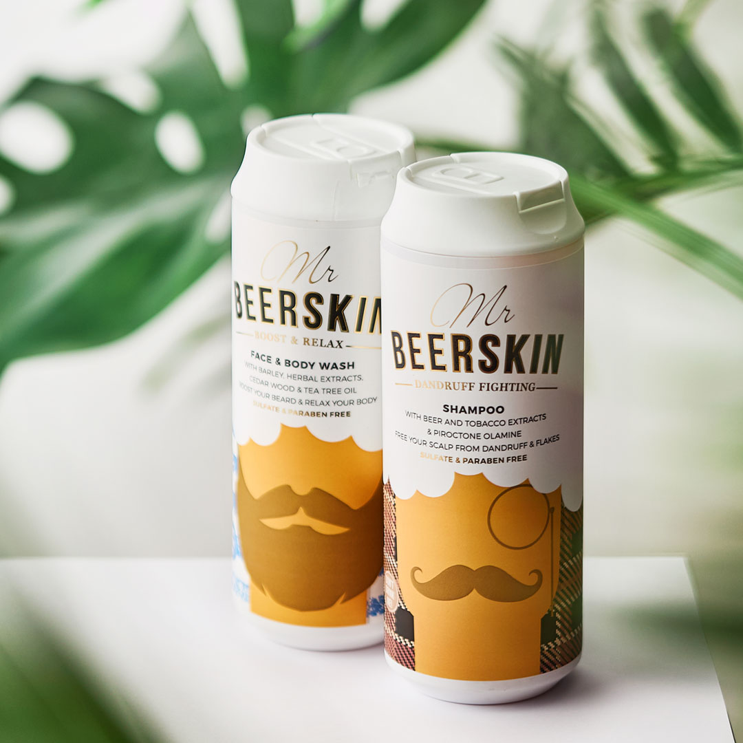 BEERSKIN Poklon set Mr. BEERSKIN HELLO BRO DANDRUFF FIGHTING ŠAMPON & LICE & TELO GEL ZA TUŠIRANJE | VESNA.RS