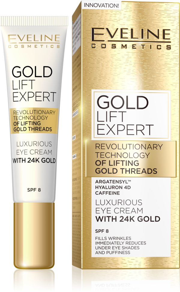 EVELINE Gold Lift Expert – Luksuzna krema za područje oko očiju, 15 ml | VESNA