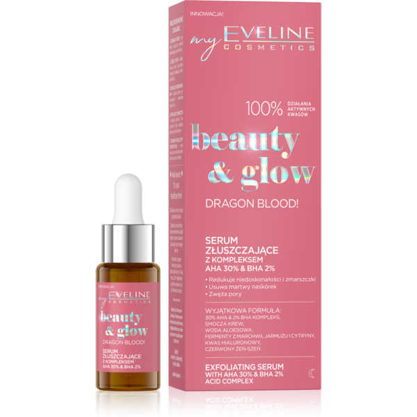 EVELINE Beauty & Glow – Serum za lice AHA 30% & BHA 2% Acid Complex, 18 ml | VESNA