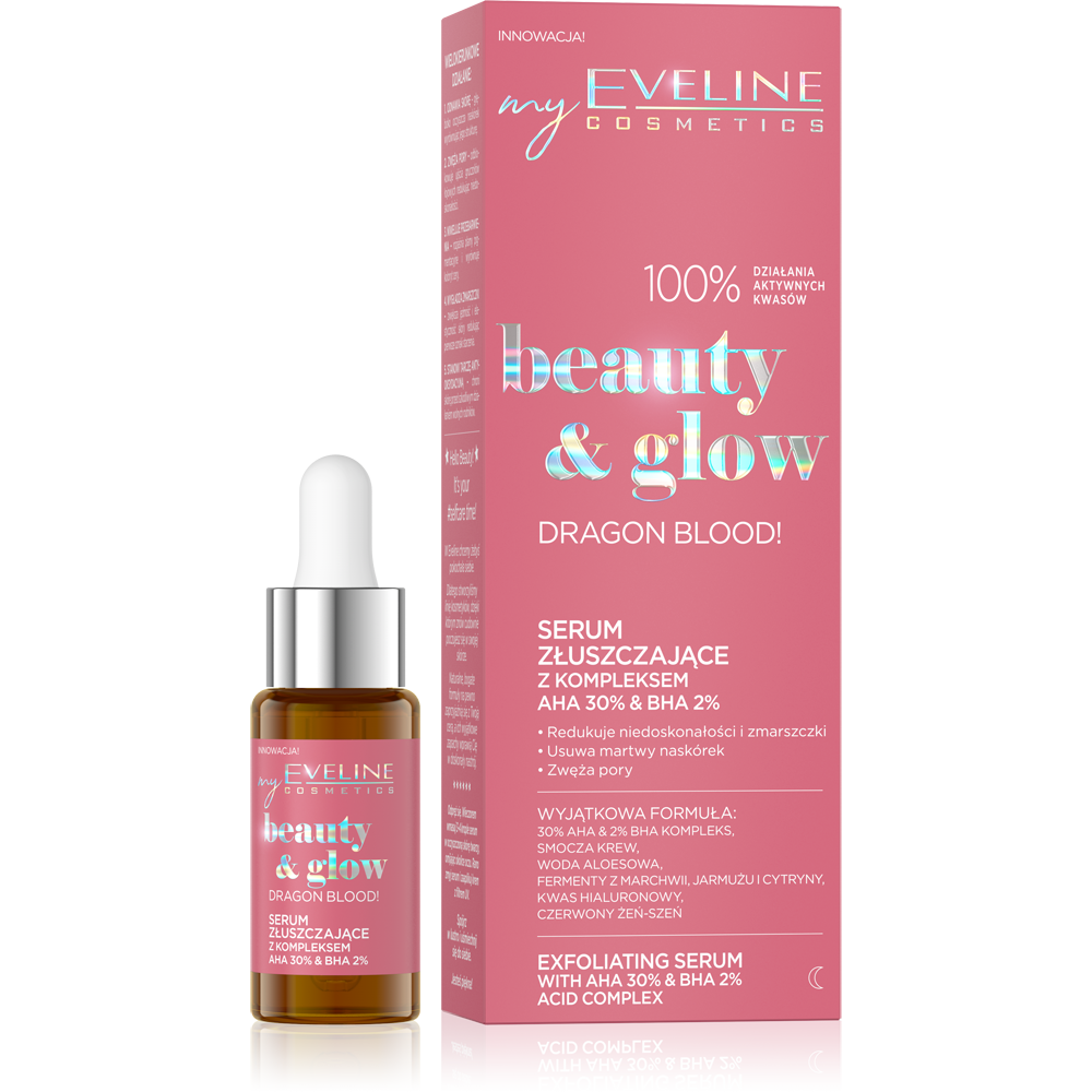 EVELINE Beauty & Glow – Serum za lice AHA 30% & BHA 2% Acid Complex, 18 ml | VESNA.RS