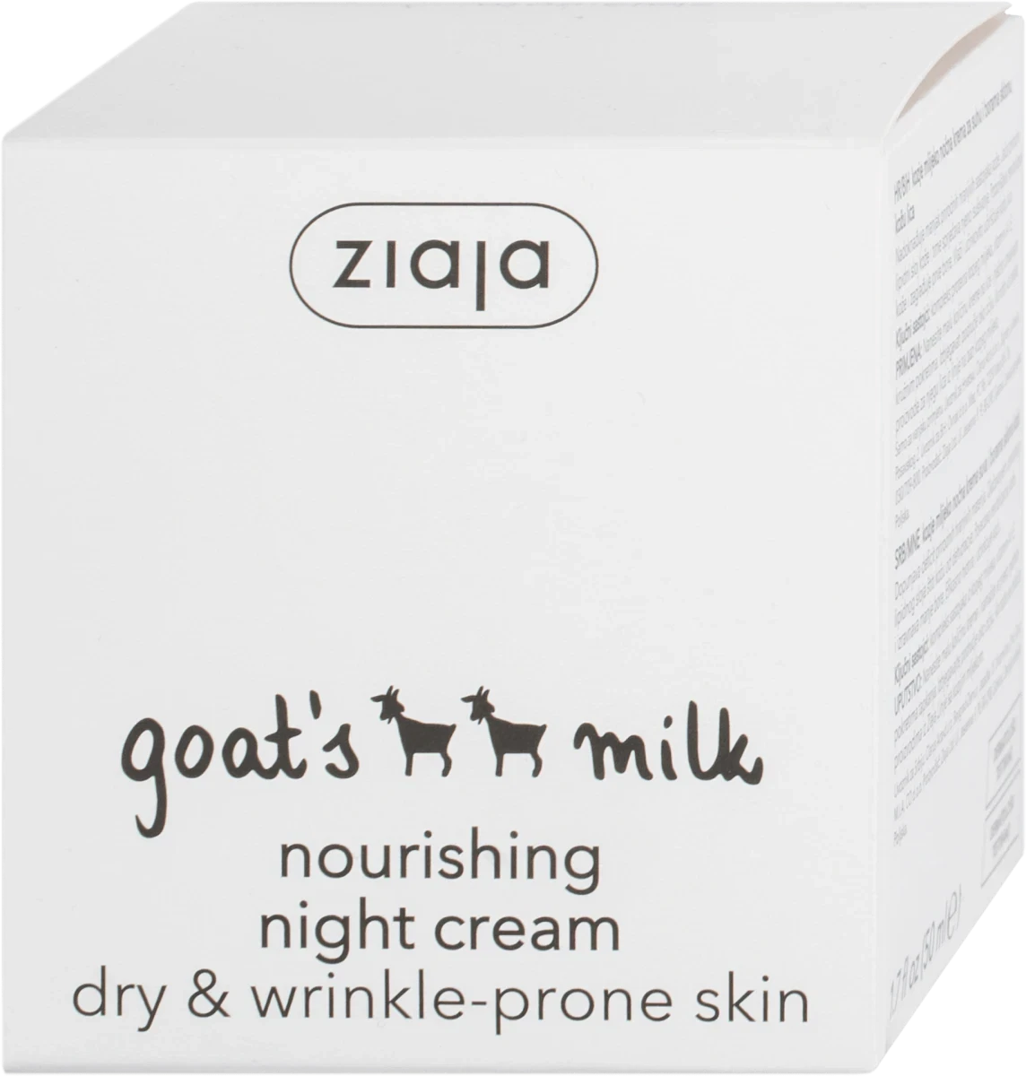 ZIAJA Noćna krema za lice sa kozijim mlekom, 50 ml | VESNA.RS