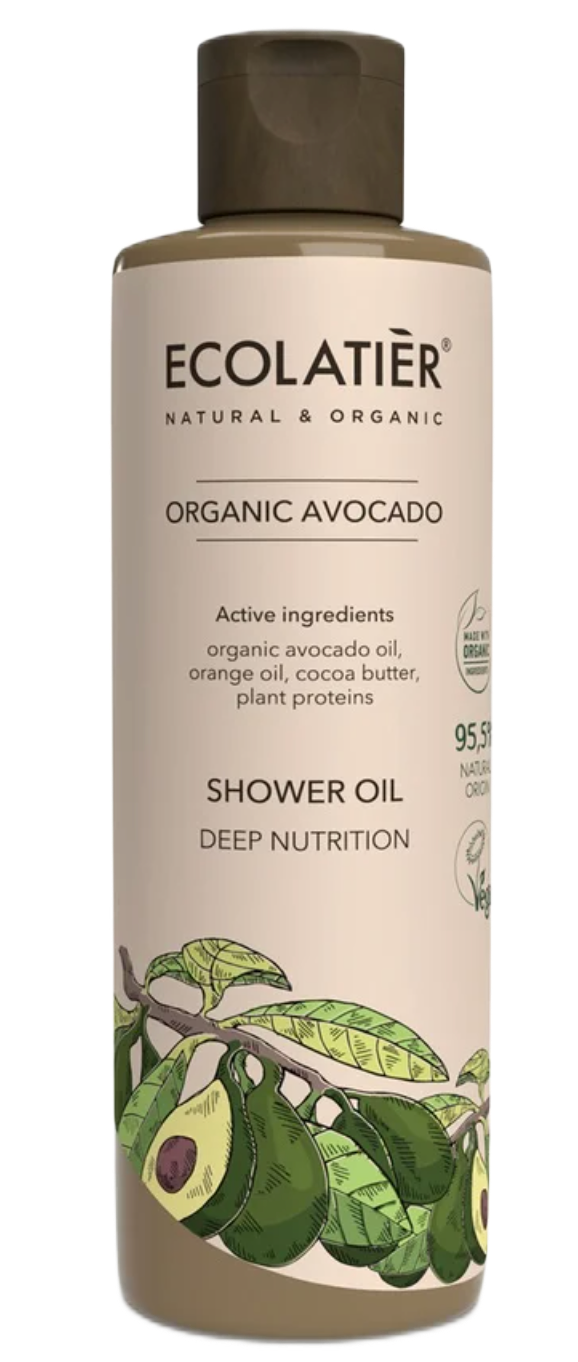 ECOLATIER Ulje za tuširanje Organic Avocado, 250 ml | VESNA.RS