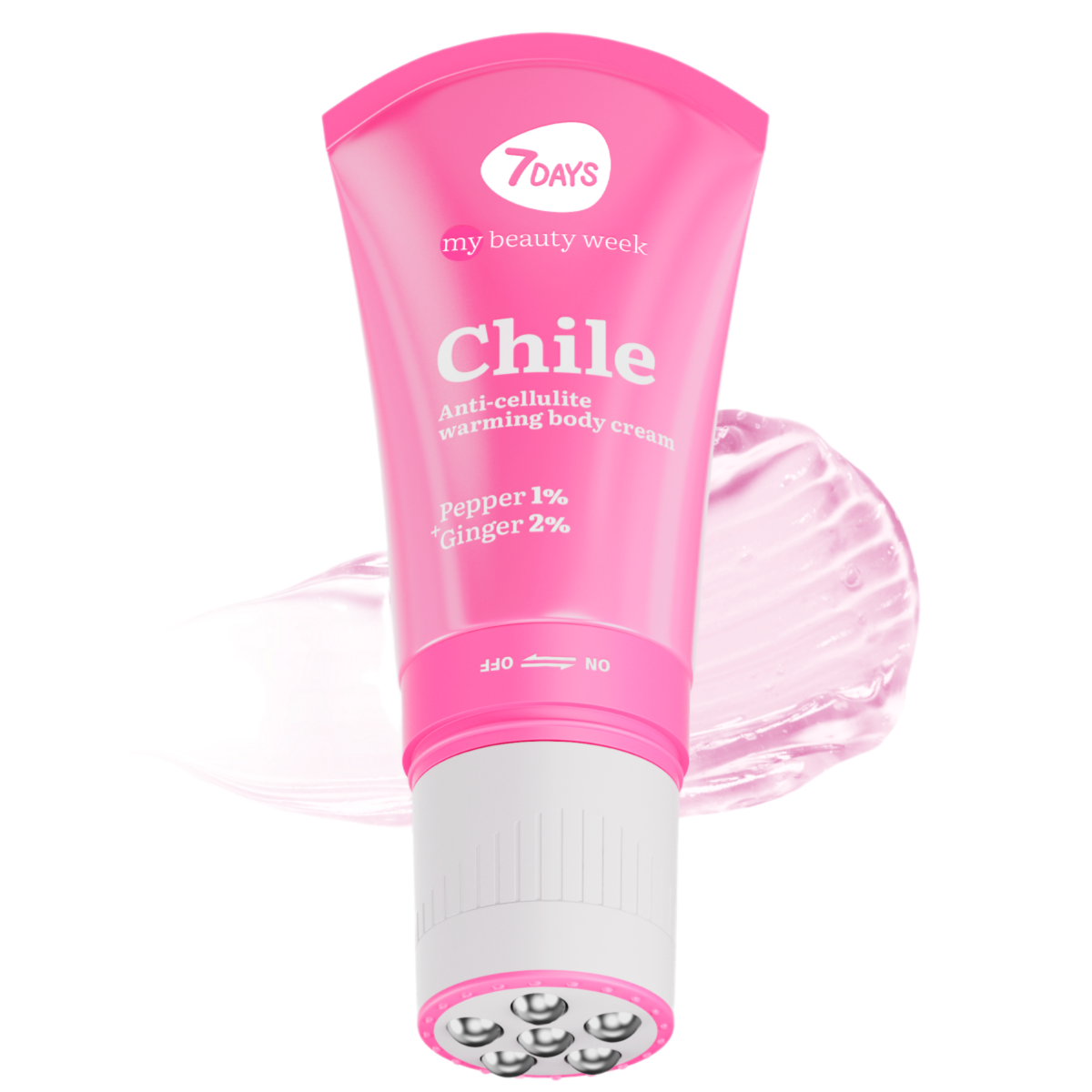 7DAYS MY BEAUTY WEEK CHILE Anti-celulit krema za telo sa efektom grejanja Pepper 1%+ Ginger 2%, 130 ml | VESNA.RS