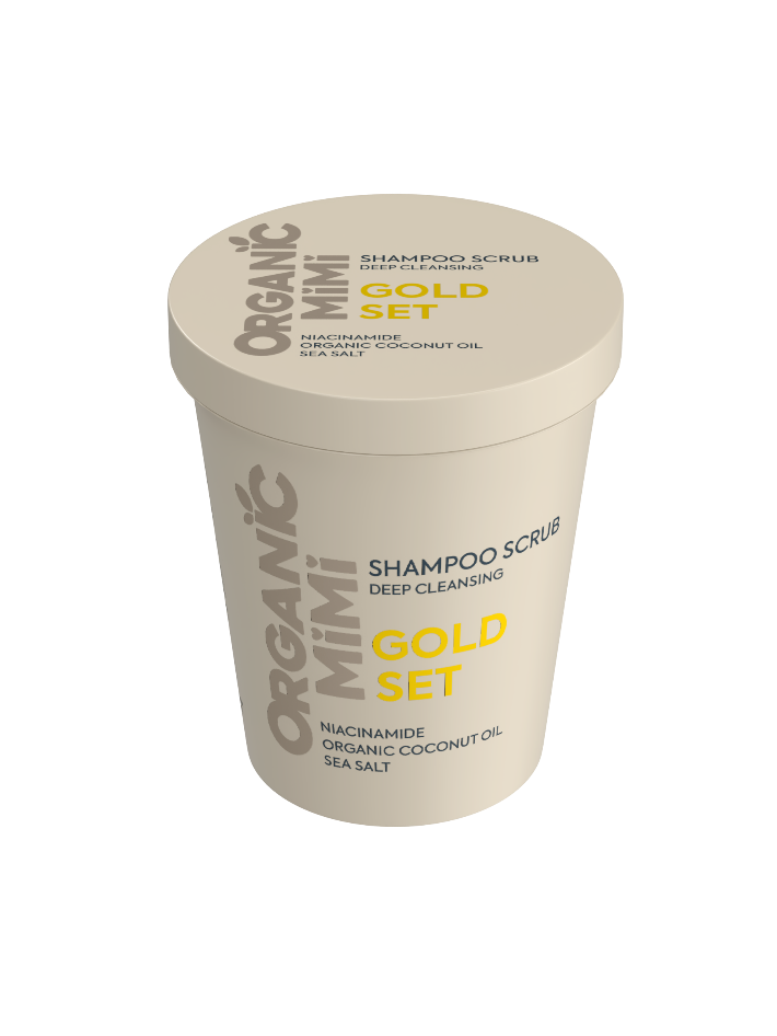 Organic Mimi Šampon piling Gold set, 310 g | VESNA.RS
