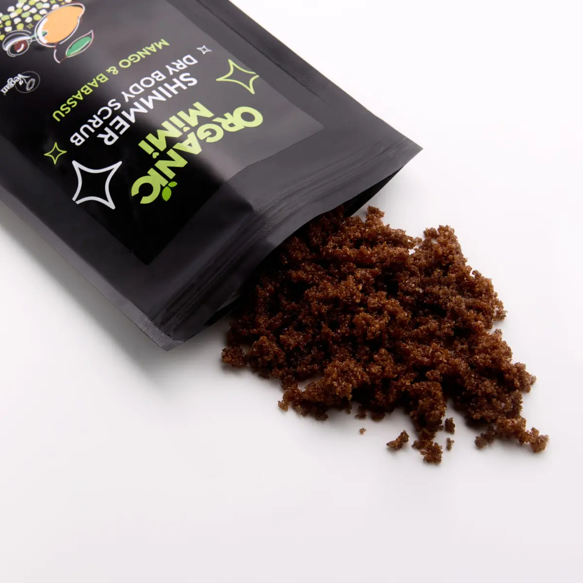Organic Mimi Shimmer suvi piling za telo MANGO & BABASU, 150 g | VESNA.RS