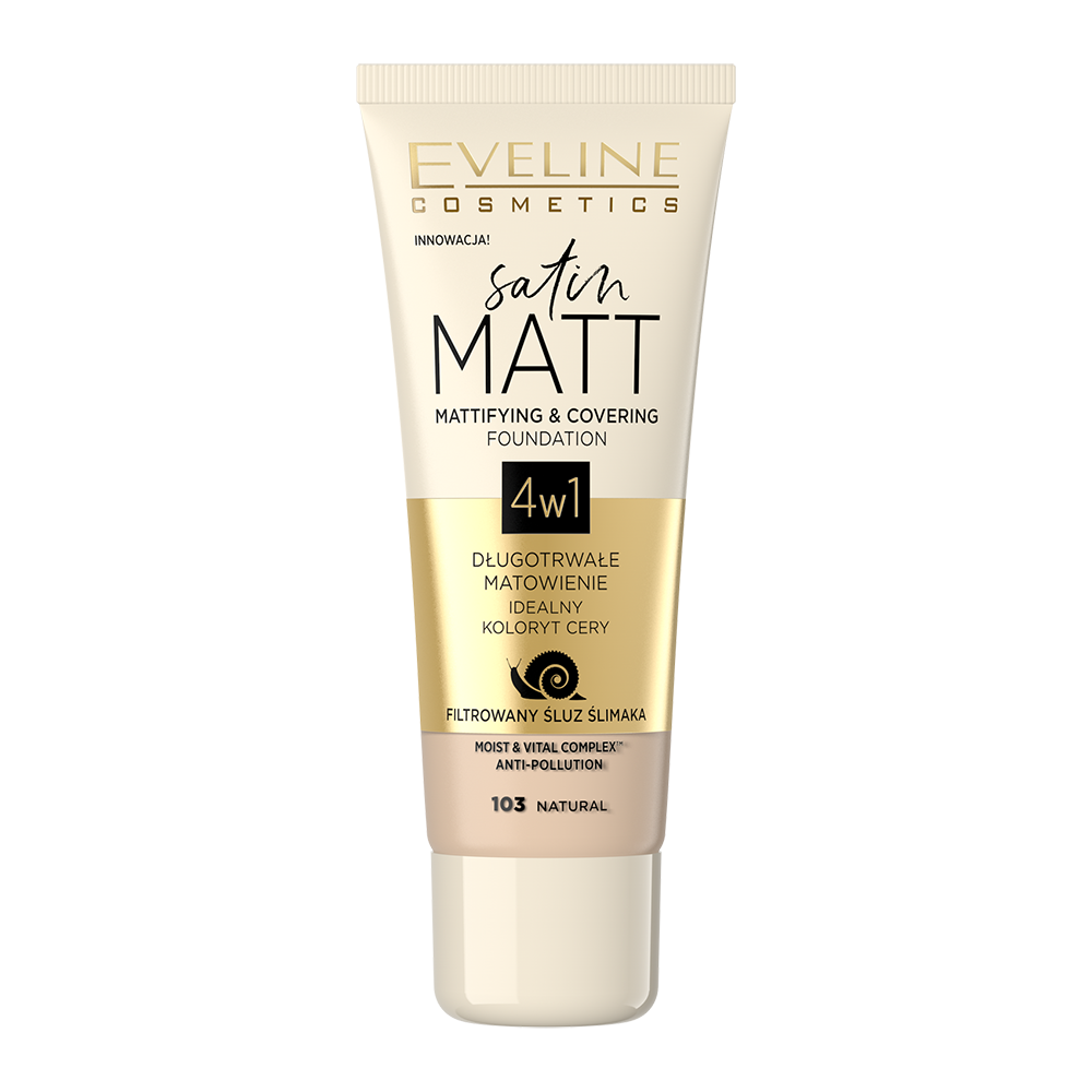 EVELINE Satin Matt Mattifying – Tečni puder, 30 ml | VESNA.RS