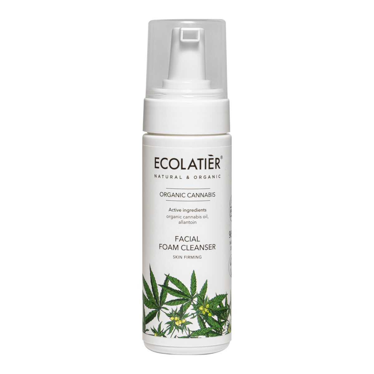 ECOLATIER Pena za čišćenje lica Organic Cannabis, 150 ml | VESNA.RS