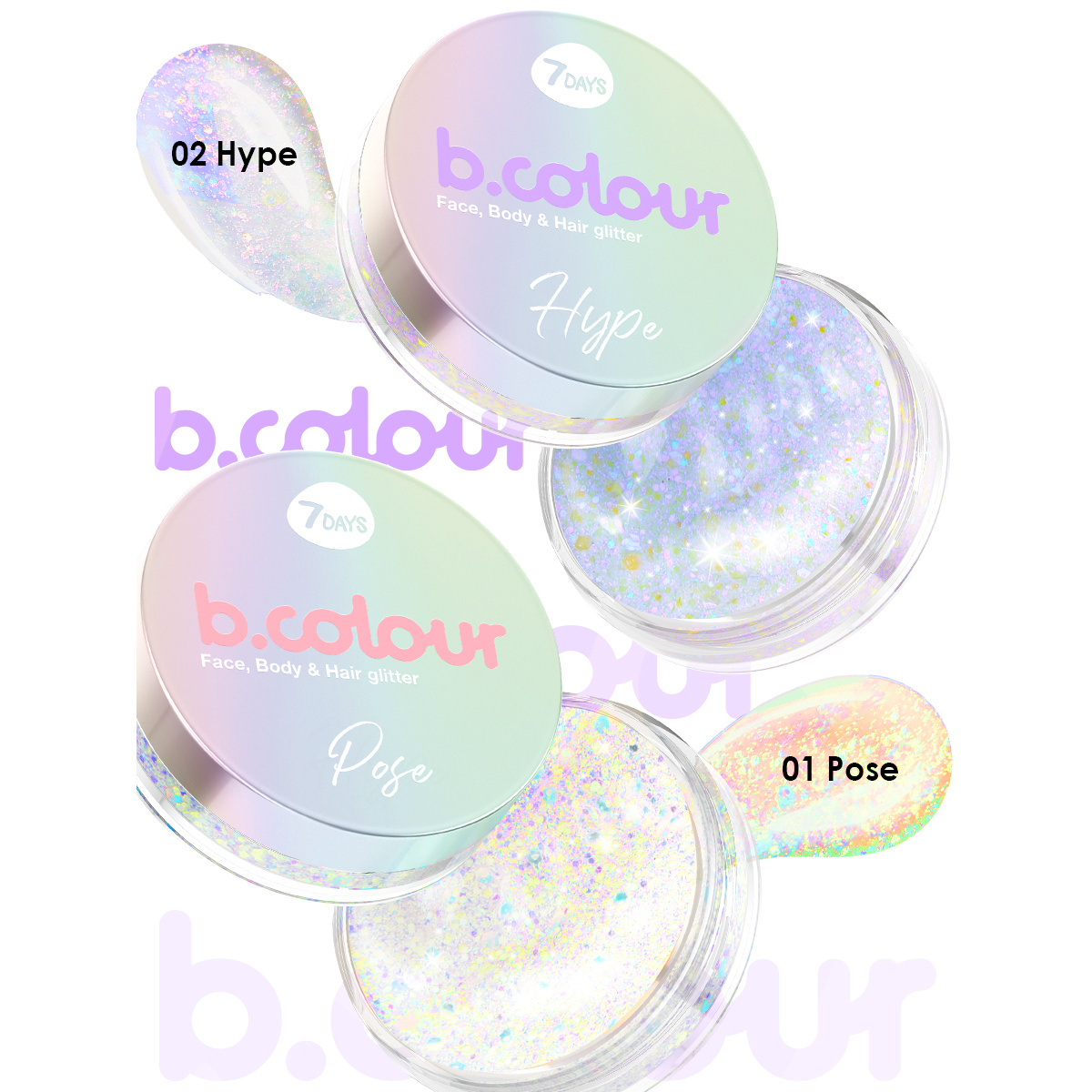 B.COLOUR Gliter za lice, kosu i telo