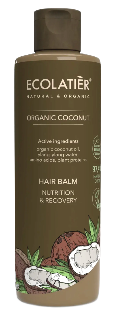 ECOLATIER Balzam za kosu Organic Coconut, 250 ml | VESNA.RS