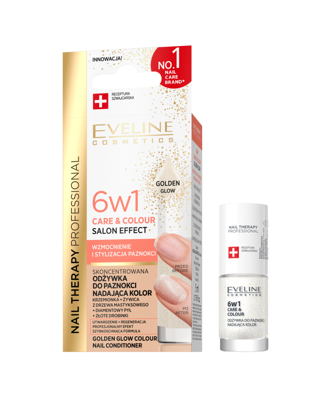 EVELINE Nail therapy professional 6in1 care & colour golden glow | VESNA.RS