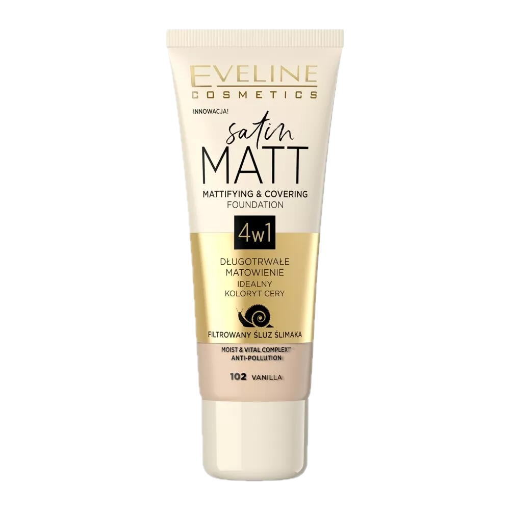 EVELINE Satin Matt Mattifying – Tečni puder, 30 ml | VESNA.RS