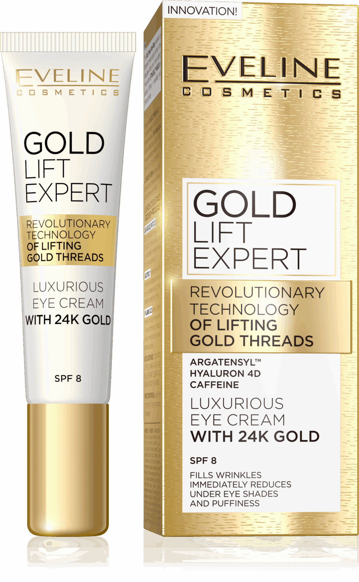 EVELINE Gold Lift Expert – Luksuzna krema za područje oko očiju, 15 ml | VESNA.RS