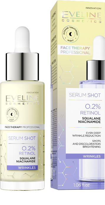 EVELINE Serum za lice protiv bora, Shot 0.2% Retinol, 30 ml | VESNA.RS