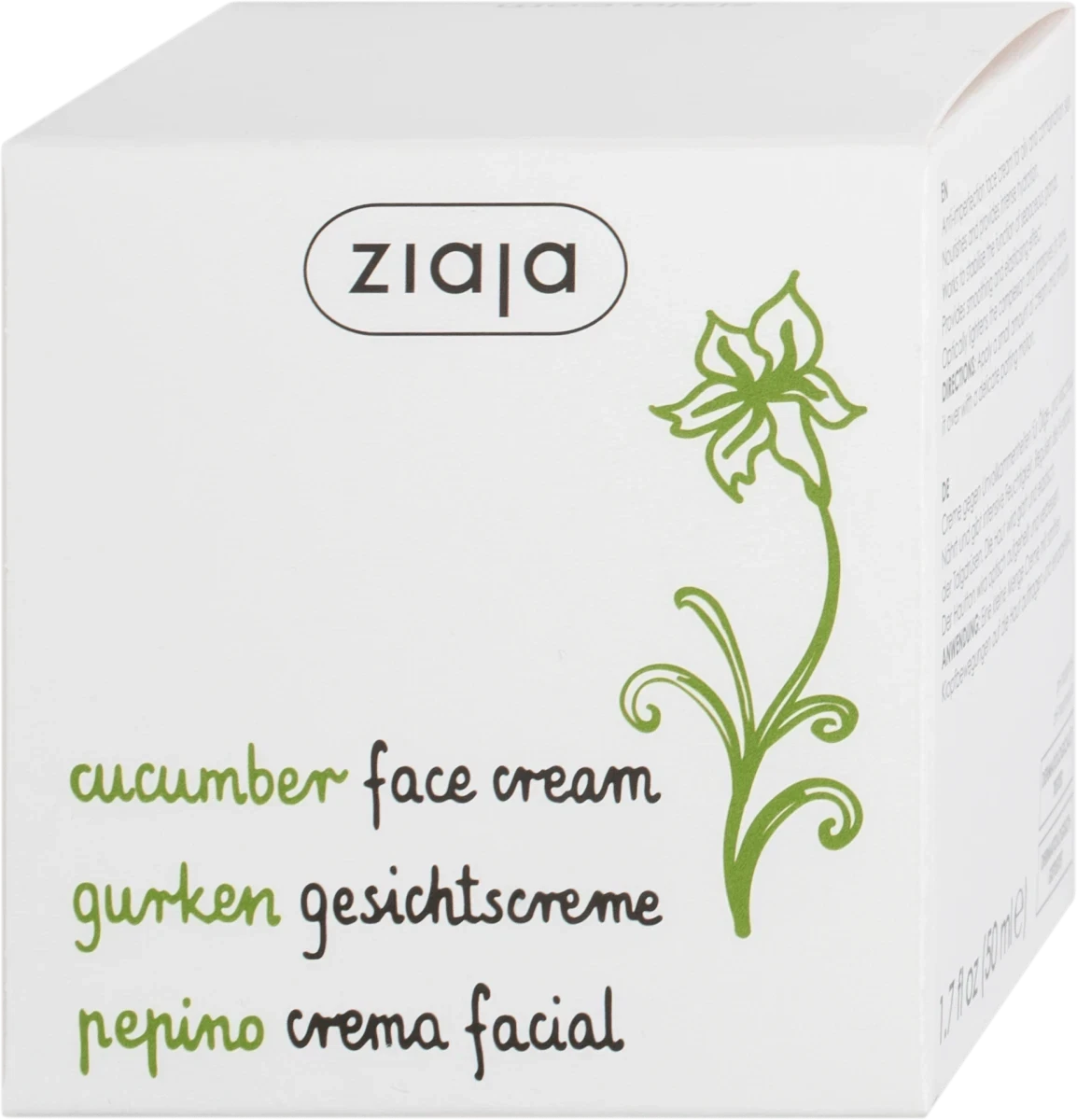 ZIAJA Dnevna krema za lice na bazi ekstrakta krastavca, 50 ml | VESNA.RS